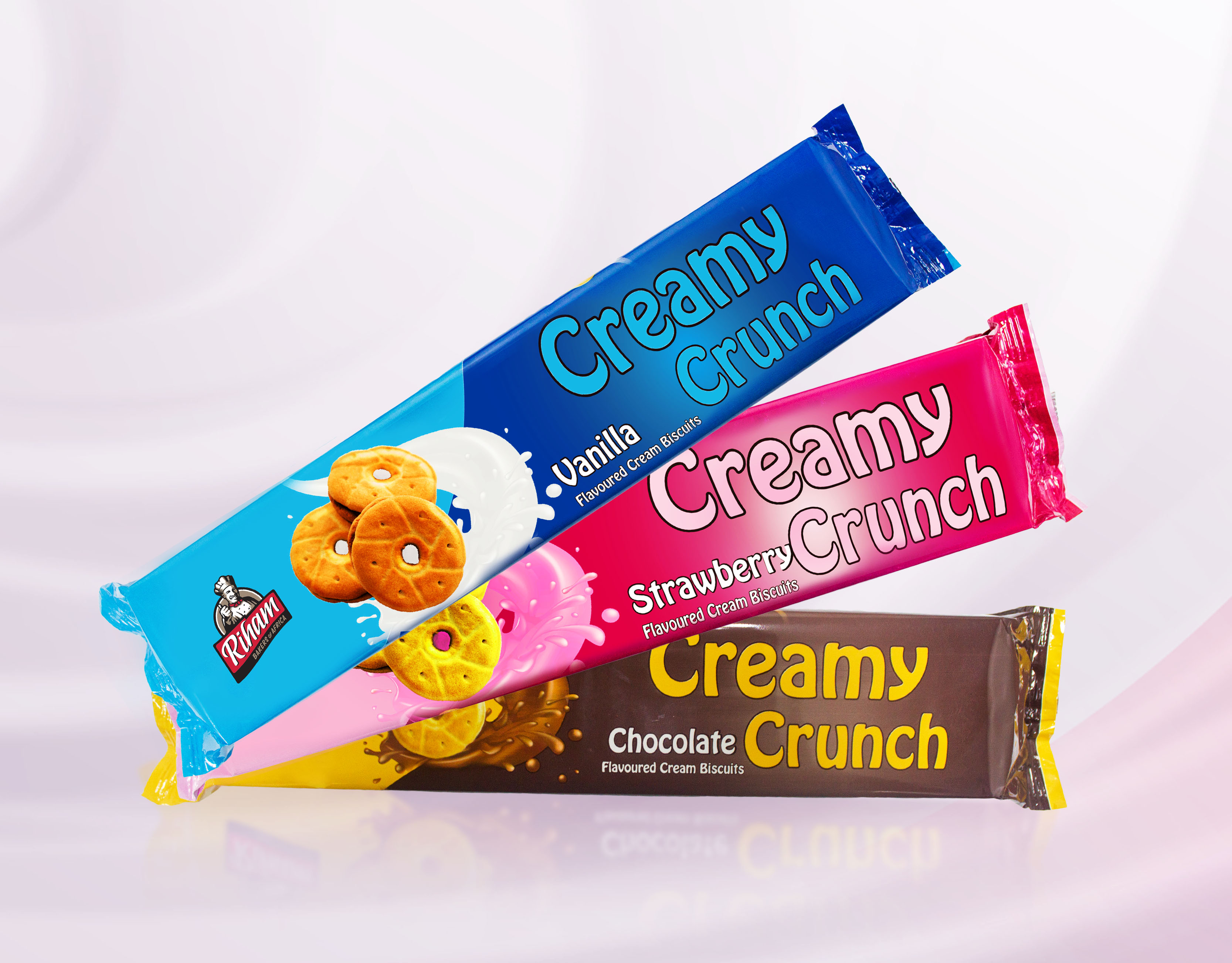 Riham flavoured creamy crunch biscuits
