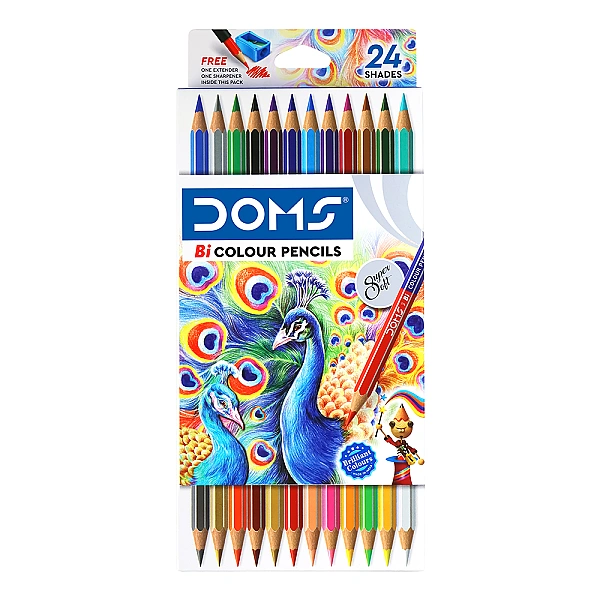 DOMS Bi Colour Pencil 24 Shades