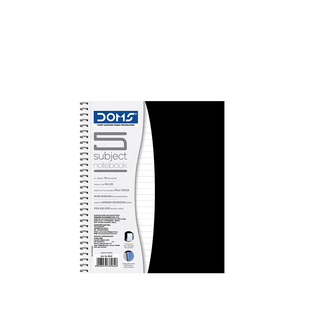 DOMS Poly cover 5 Notebook