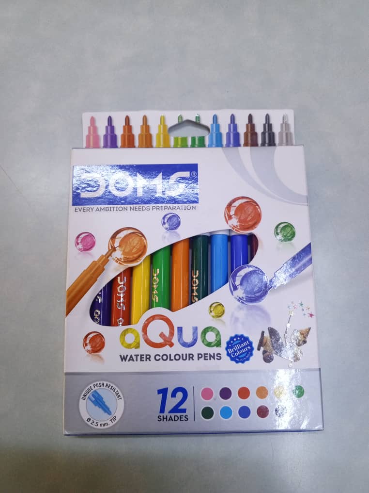 Doms AQUA water colour pens 12