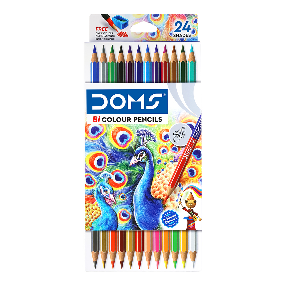 DOMS Bi Colour Pencil 24 Shades