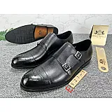Mock Strap Leather Shoes Black image 1