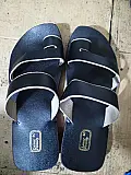 Black Leather Toe Ring Sandals image 1